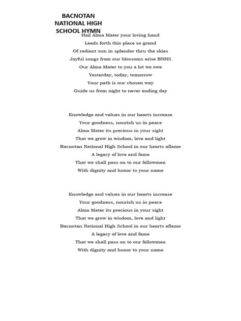batasan hymn lyrics|The BHNHS Files .
